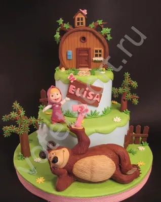 Торт «На 3-летие ребенка» категории торты «Маша и Медведь»