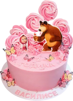 Украшение торта Маша и медведь (77 фото)