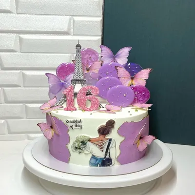 Торт для девушки 16 лет | Тематические торты, Торт на день рождения,  Красивые торты