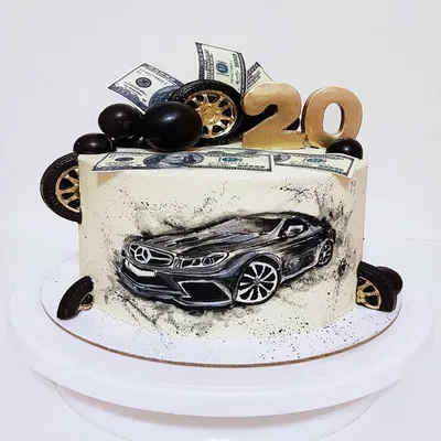 Купить Торт для парня на день рождения 20 лет №95 — 950 грн/кг*Без учета  стоимости декора Cupcake Studio 2022