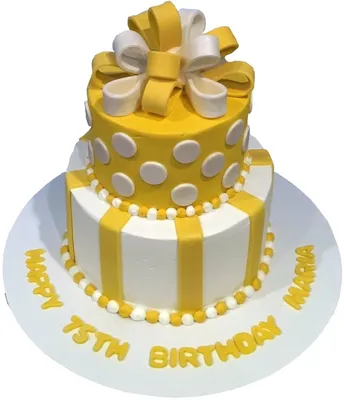 Торт на День Рождения 75 лет бабушке с надписями №106902 — заказать по  выгодной цене на фабрике МЯТА