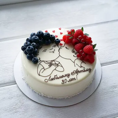 Торт на годовщину рубиновой свадьбы