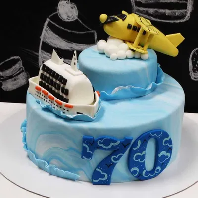 Торт рыбаку 🎣 | Торт, 60-летие, Мужской торт