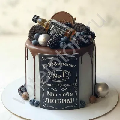 Торт мужу на день рождения 🧔 (56 фото) как украсить | Квадратные торты,  Торт, Тематические торты