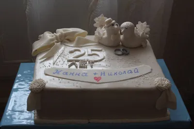 Торт на серебряную свадьбу. 25... - Торты на заказ Глубокое | Facebook