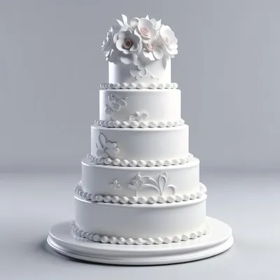 Торт на свадьбу нежный - Cake in Flowers