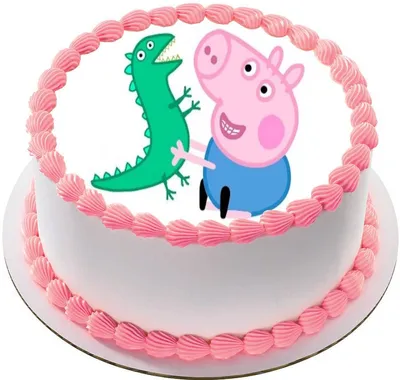 Торт Свинка Пеппа | Decorated #cake Peppa Pig. Аппликация из мастики на  торте - YouTube