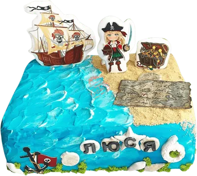 Торт Джек Воробей на корабле | Торты Пираты Карибского моря на заказ