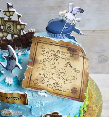 Купить Торт «Пиратский корабль с добычей» из каталога детских тортов самого  изысканного вкуса и красоты, либо заказать в кондитерской Сладкая Жизнь  tortik39.ru