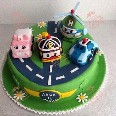Торт Детский Робокар Поли на заказ в Днепре - Cake Studio Nonpareil.ua