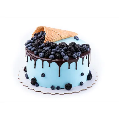 Торт с ежевикой! Торт с ягодным рожком! | Торт для папы, Оригинальные торты,  Торт на день рождения