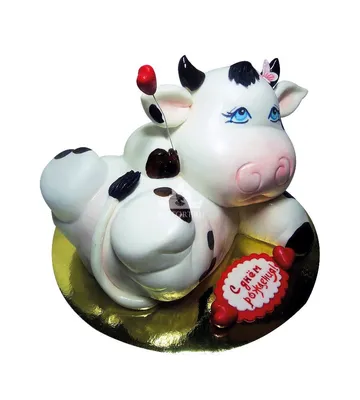 PASTEL DE FONDANT Y VACA DE CEREAL CON BOMBON | Cow cakes, Animal cakes,  Novelty cakes