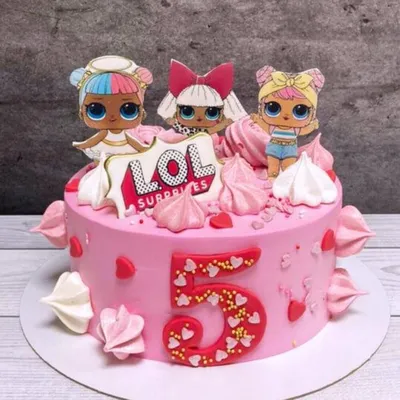 Детский торт \"Куклы Лол-4 с фигурками\" 1700руб + фигурки 4000 – купить торт  на заказ в Москве