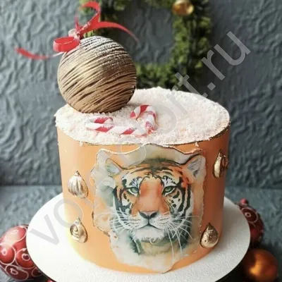 Новогодние торты с тигром - Символ 2022 года