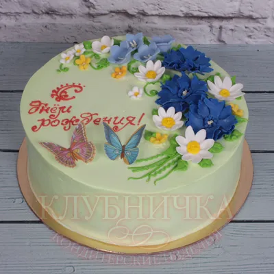 Торт \"Летний с васильками\" 1700руб/кг – купить торт на заказ в Москве