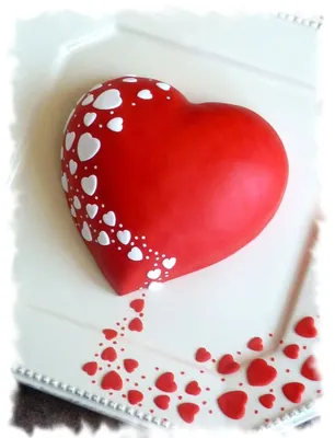 Сердце из мастики. Как сделать сердце из мастики? | Праздничные торты, Торт  ко дню святого валентина, Торт