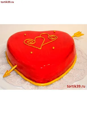 Муссовый торт “Сердце” Подарки на 14 февраля заказать с доставкой в СПБ