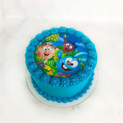 Colorful Smeshariki Cake for Kids in Kiev