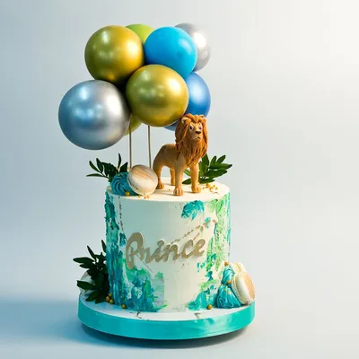 Торт со львом - Cake in Flowers