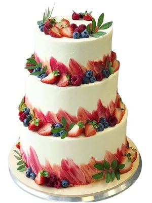 Свадебный торт без мастики (T1015) на заказ по цене 1050 руб./кг в  кондитерской Wonders | с доставкой в Москве