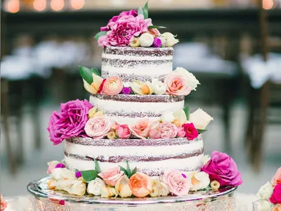 Свадебные торты – фото стильных дизайнов. Свадебный торт без мастики: фото  вариантов декора