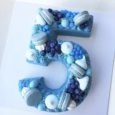 Торт-цифра 5 в морской... - Solodkij-svit майстерня солодощів | Facebook