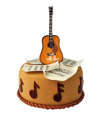 Торт Гитара 26072020 стоимостью 4 830 рублей - торты на заказ  ПРЕМИУМ-класса от КП «Алтуфьево»