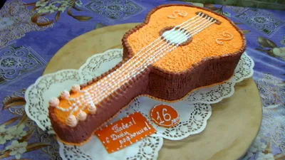 Торт деревянная гитара Купить с доставкой в Москве