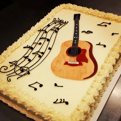 Торт для гитариста — на заказ по цене 1200 рублей | Кондитерская Мамишка  Москва