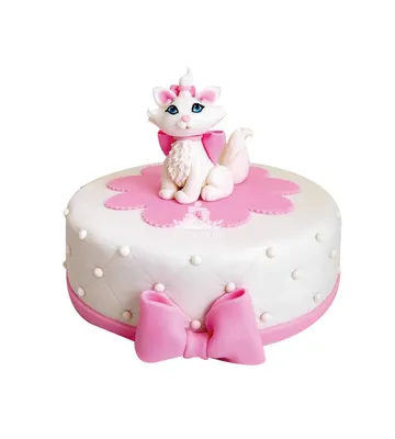 Торт в виде кошки розовый (41) - купить на заказ с фото в Москве