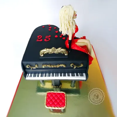 Торт в виде пианино - 66 фото