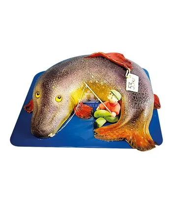Торт рыбы из мастики (6) - купить на заказ с фото в Москве