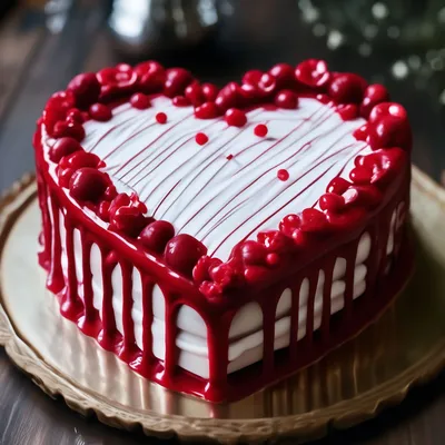 Свадебный торт в форме сердца арт.206