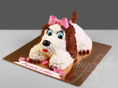 Торт в виде собачки 07081520 стоимостью 8 850 рублей - торты на заказ  ПРЕМИУМ-класса от КП «Алтуфьево»