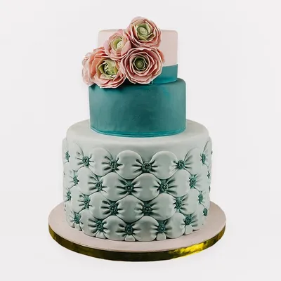 Торт на день рождения 2-ярусный с цветами из мастики купить в Киеве. |  Цена, описание, отзывы - Калина - кондитерский дом