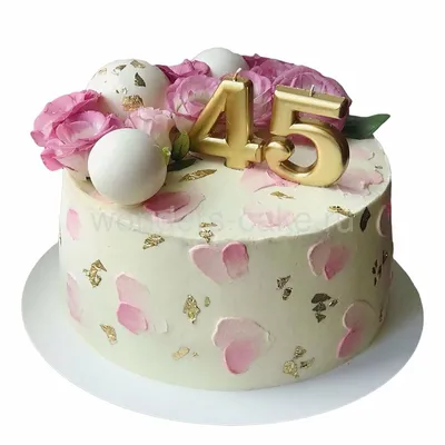 Торт на день рождения с цветами из мастики 2 купить в Киеве. | Цена,  описание, отзывы - Калина - кондитерский дом