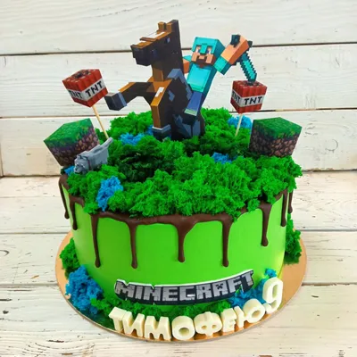 Майнкрафт торт Maincraft Cake | Тематические торты, Торт minecraft,  Апельсиновые торты