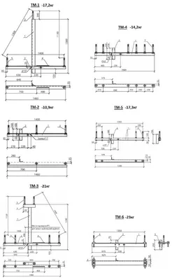 Цена траверс ТМ1, ТМ2, ТМ3, ТМ4, ТМ5, ТМ6. Чертеж траверсы, вес