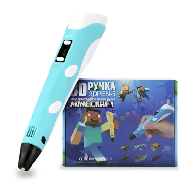 3D-ручка 3D Pen 5 с трафаретами Minecraft, LCD дисплеем и набором пластика  купить в Украине - Цена 533грн. Киев Одесса - Grey