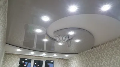 Трехуровневый натяжной потолок для офисного помещения 30 кв м2 - Сокора