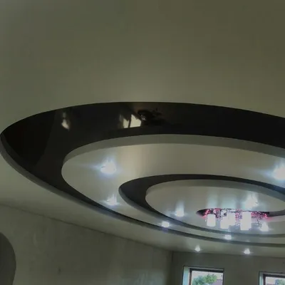 Натяжной потолок Apply: двухуровневый, с подсветкой между уровнями |  liskipotolki.ru