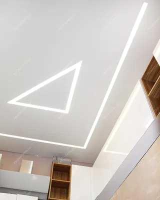Натяжной потолок Apply: двухуровневый, с подсветкой между уровнями |  liskipotolki.ru