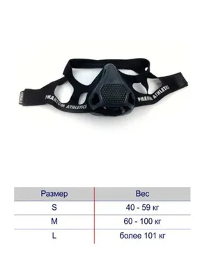 Тренировочная маска phantom training mask, черная GOODSTORAGE 25602045  купить за 1 068 ₽ в интернет-магазине Wildberries