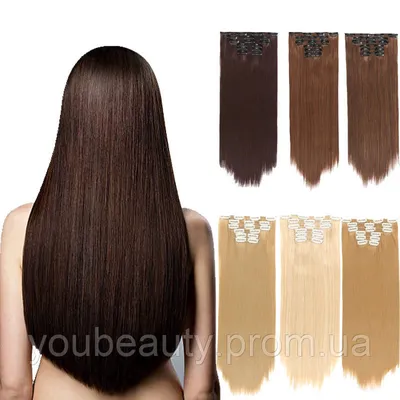 Волосы на заколках, шиньоны для волос, трессы - купить по низкой цене в  интернет-магазине OZON (852495558)