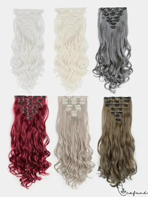 Купить Волосы на заколках 40 см. Цвет волос красивый каштан Lux (Тон 8)