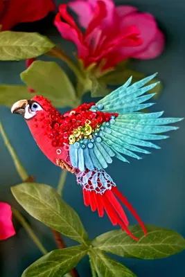 Птица тупик на фоне тропических …» — создано в Шедевруме