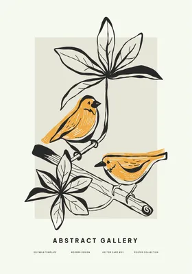 Картина на холсте Тропические птицы и листья: - Арт. 600090 | Купить в  интернет-магазине - Уютная стена