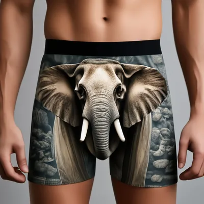 Мужские трусы 3D Слон купить в интернет магазине | Цена 1025 руб | Слоны
