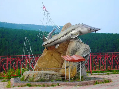 Красноярск. Смотровая площадка и памятник «Царь-рыба»