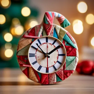 Циферблат часов, новогодний декор, …» — создано в Шедевруме
